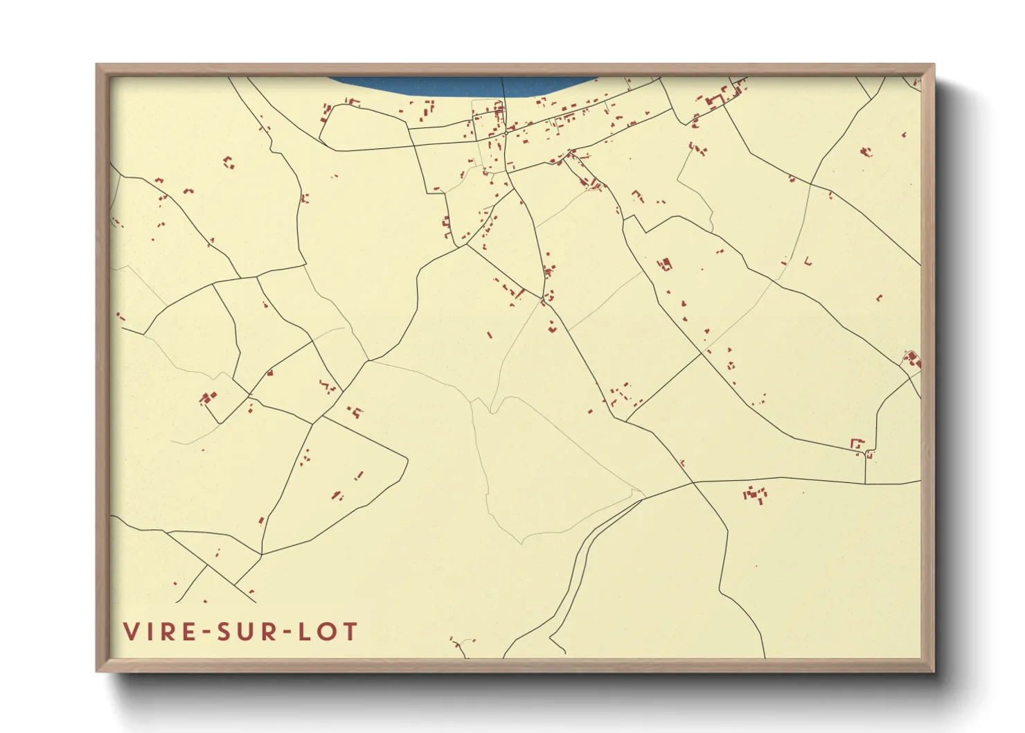Une affiche de carte sur Vire-sur-Lot
