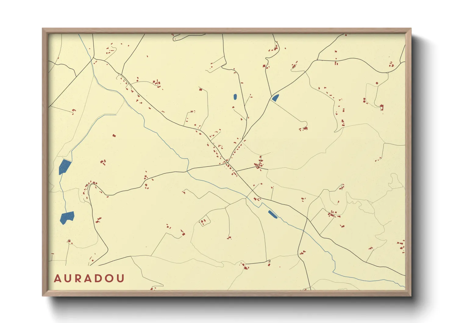 Une affiche de carte sur Auradou