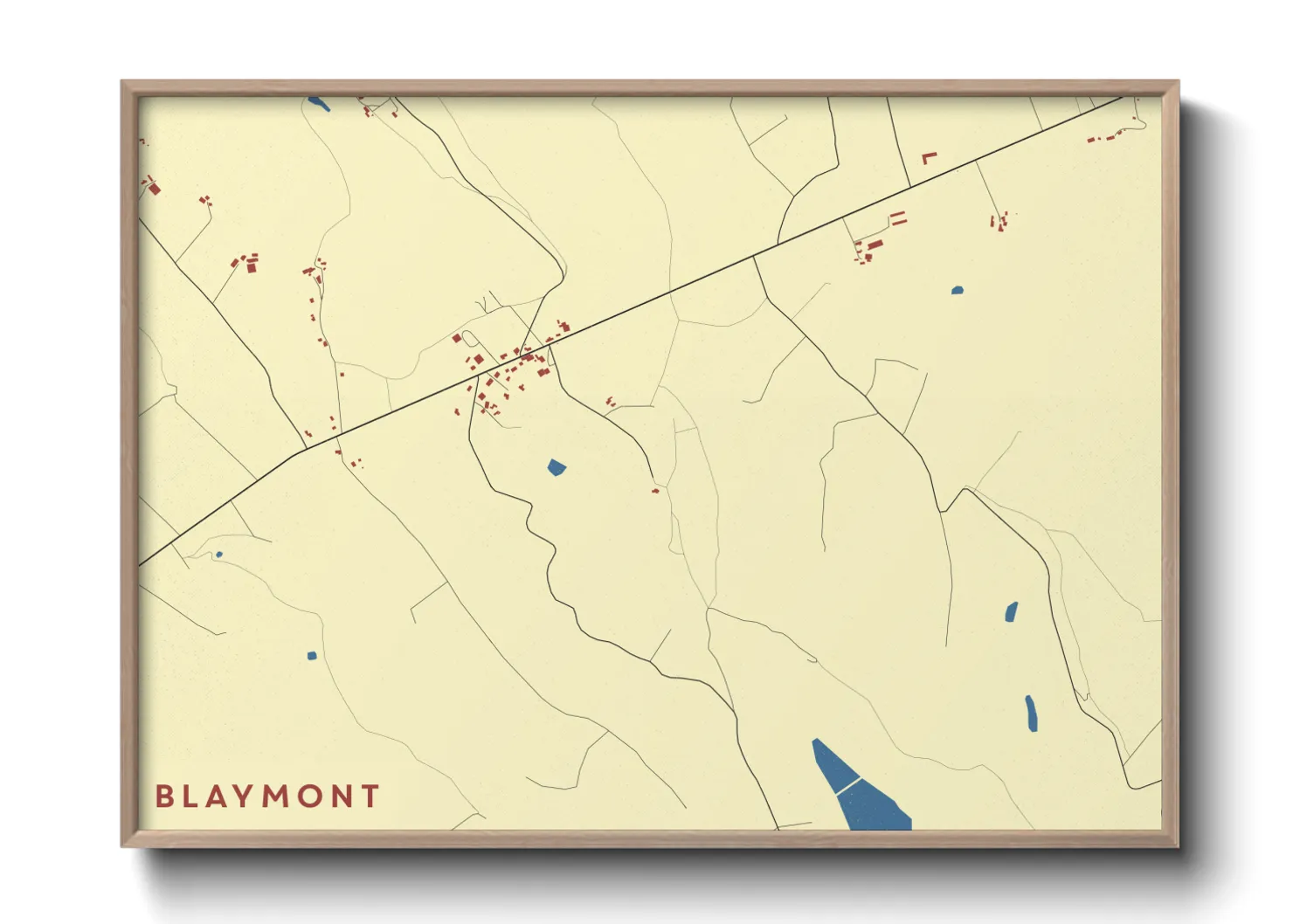 Une affiche de carte sur Blaymont