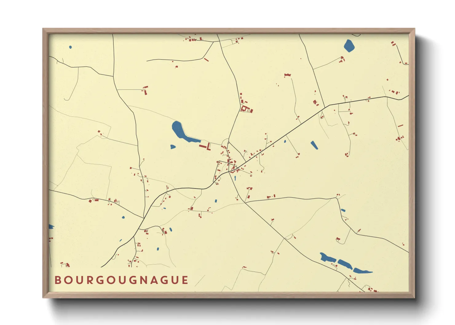 Une affiche de carte sur Bourgougnague