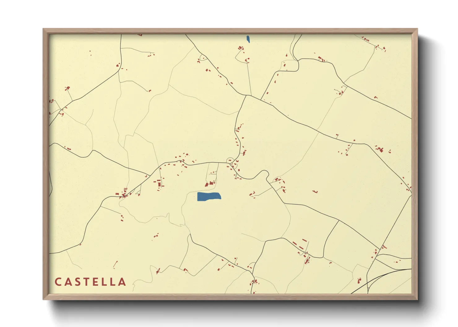 Une affiche de carte sur Castella
