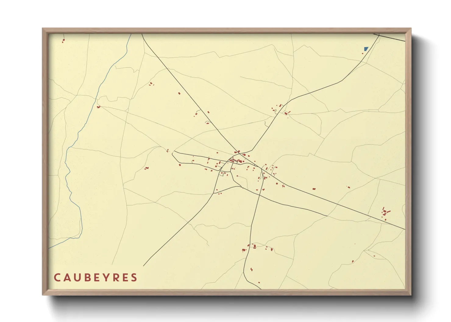 Une affiche de carte sur Caubeyres