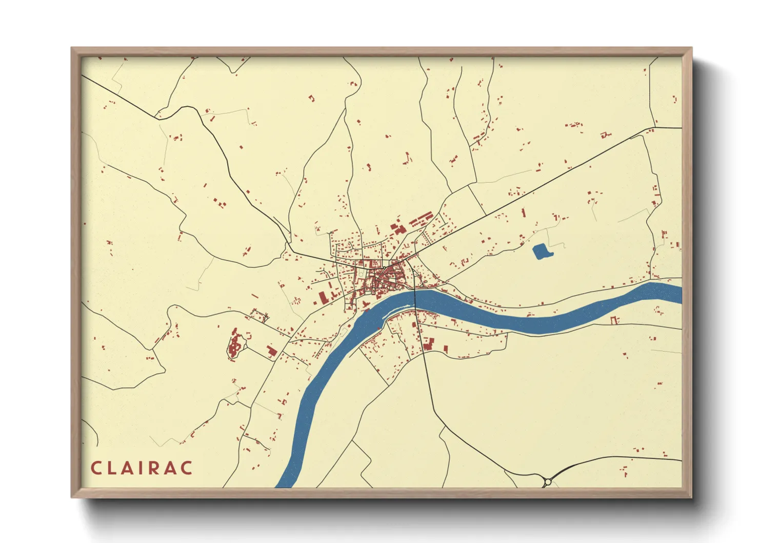 Une affiche de carte sur Clairac