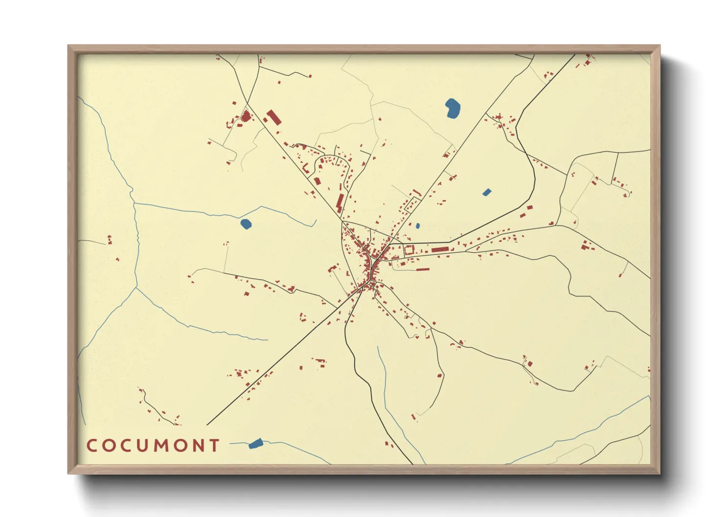 Une affiche de carte sur Cocumont