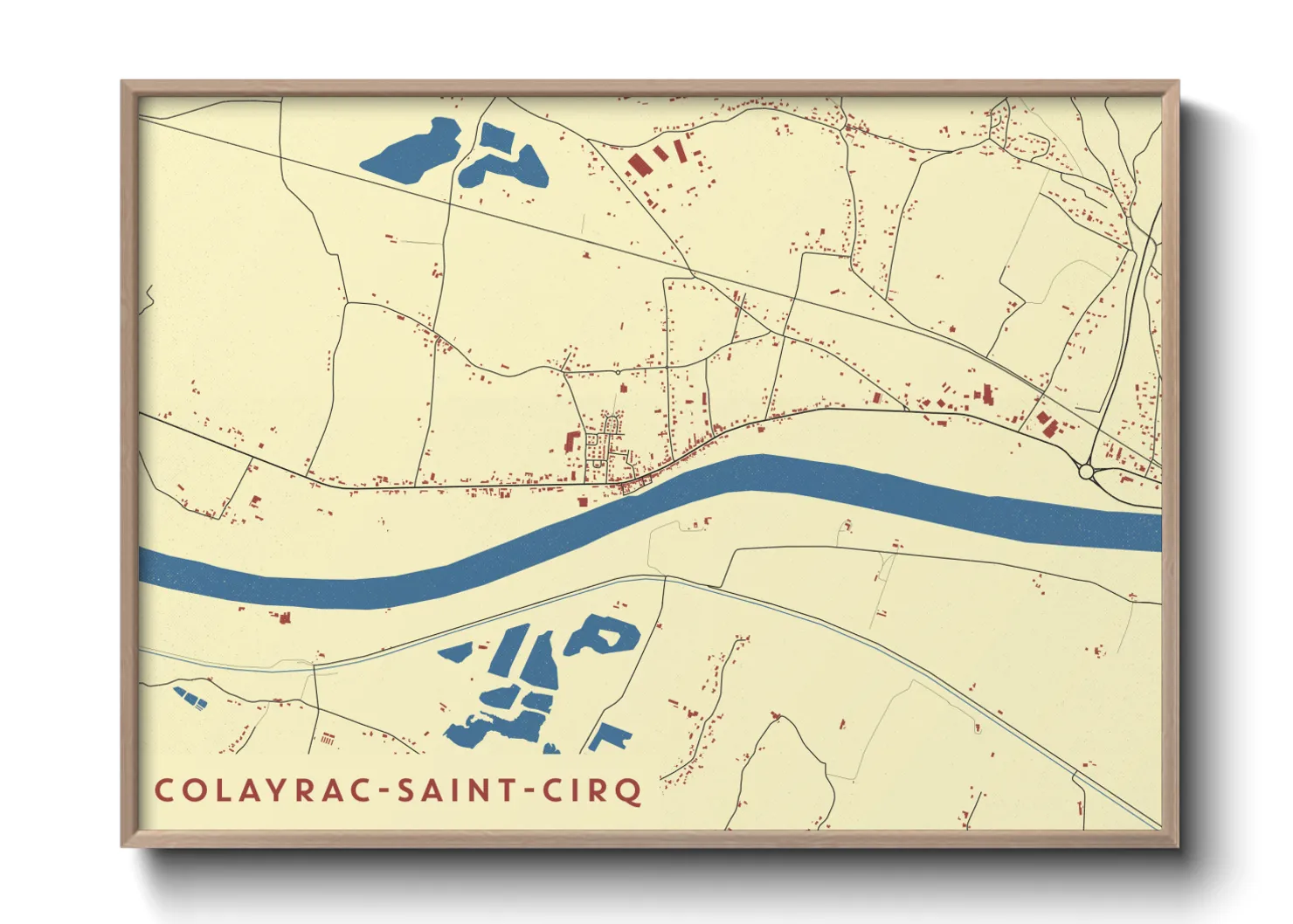 Une affiche de carte sur Colayrac-Saint-Cirq