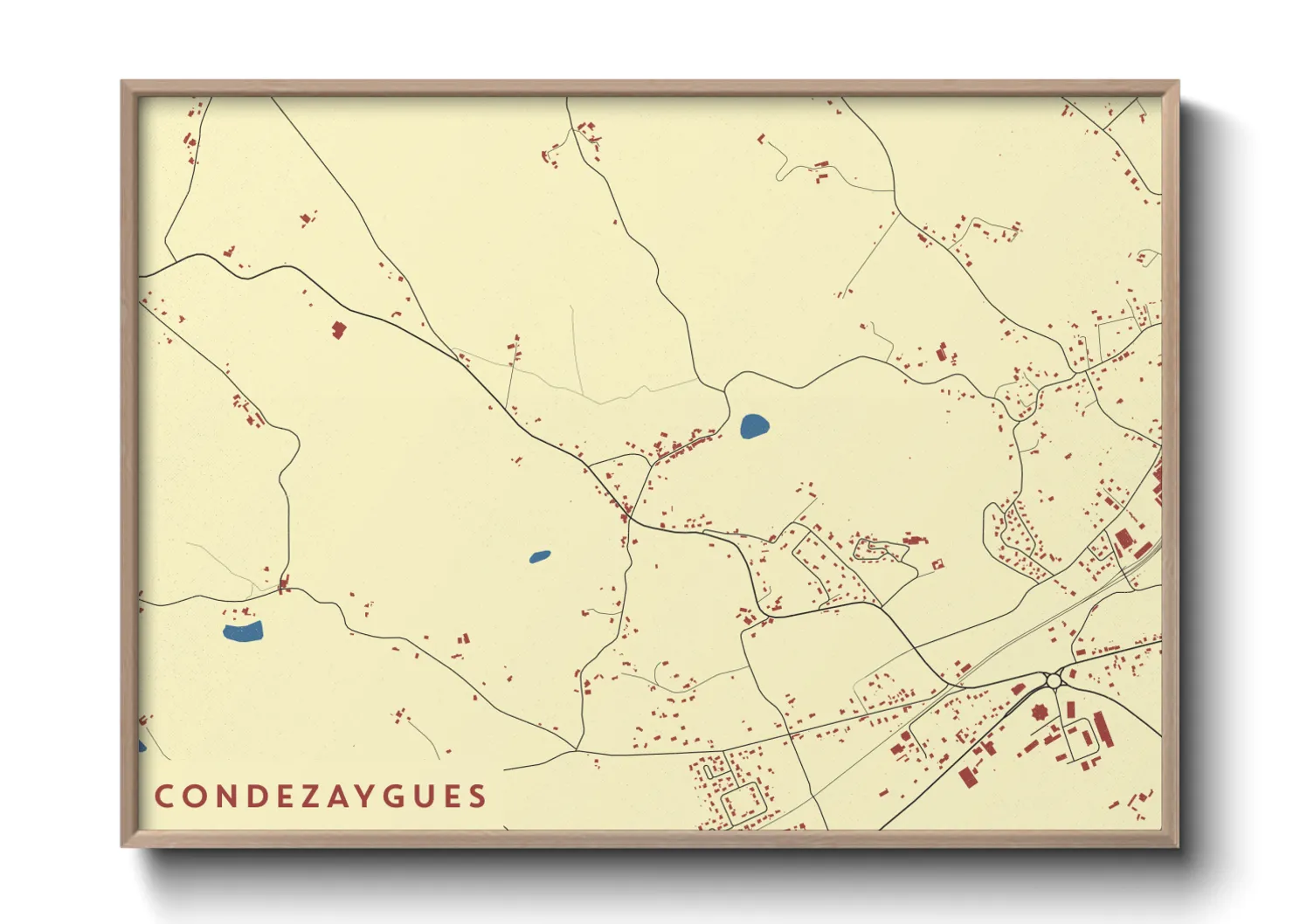 Une affiche de carte sur Condezaygues