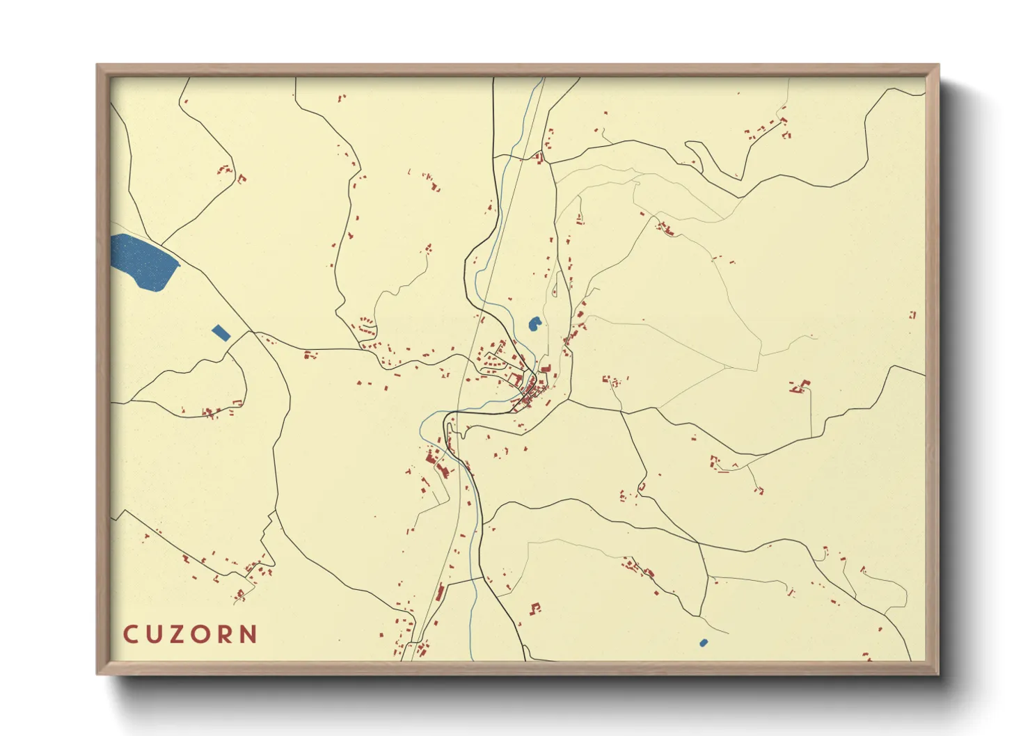 Une affiche de carte sur Cuzorn