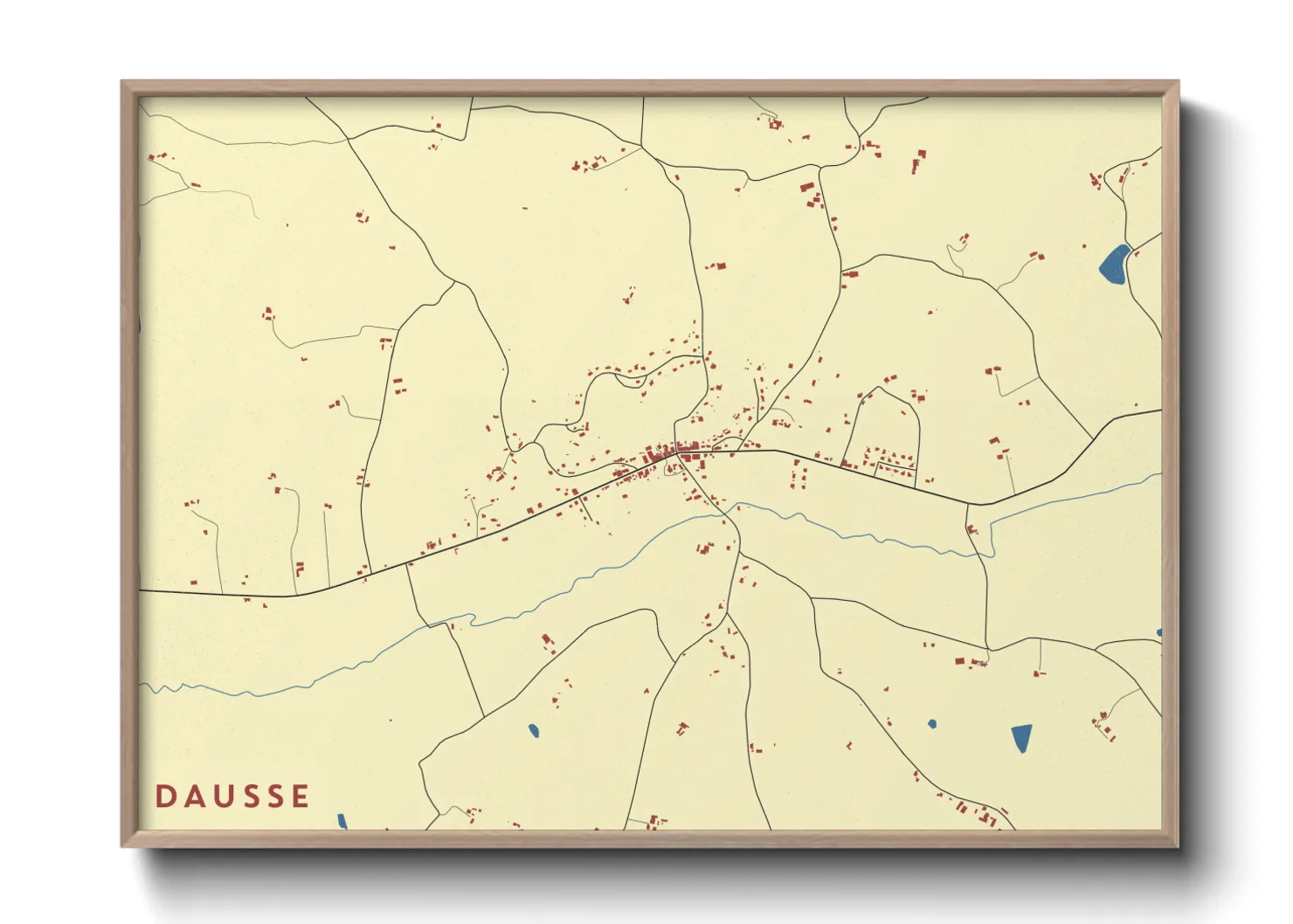 Une affiche de carte sur Dausse