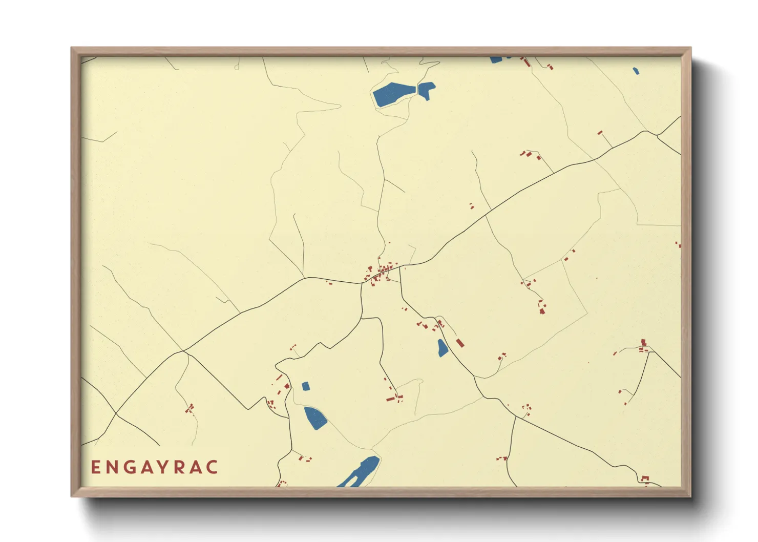 Une affiche de carte sur Engayrac
