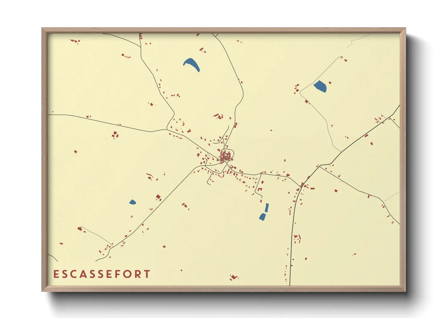 Une affiche de carte sur Escassefort
