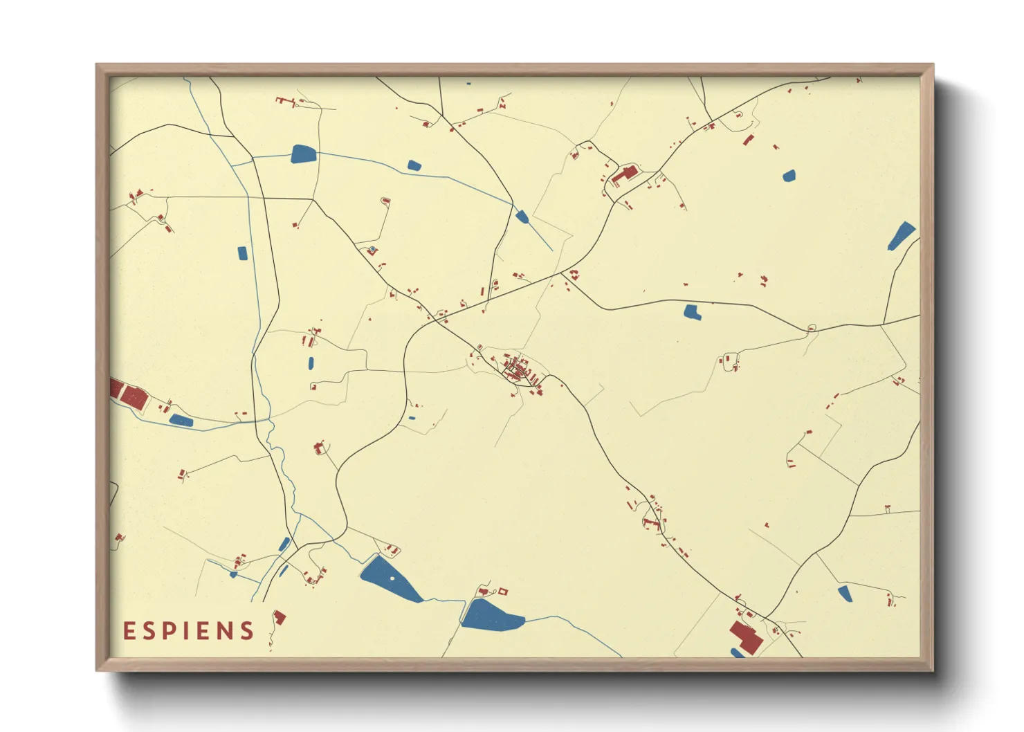 Une affiche de carte sur Espiens