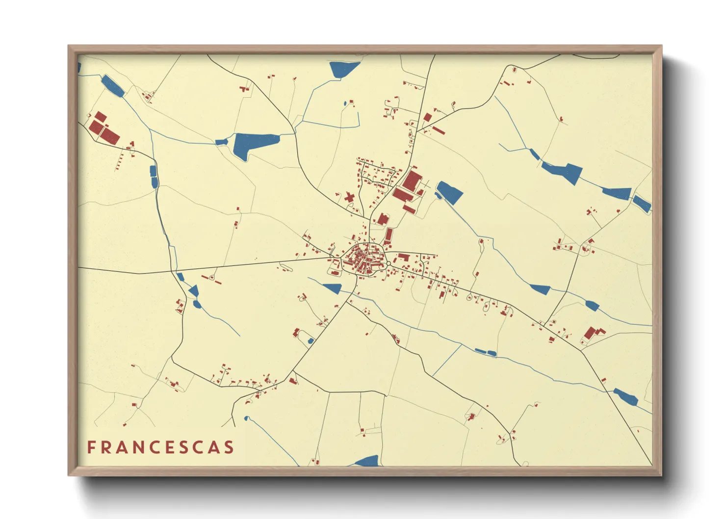 Une affiche de carte sur Francescas