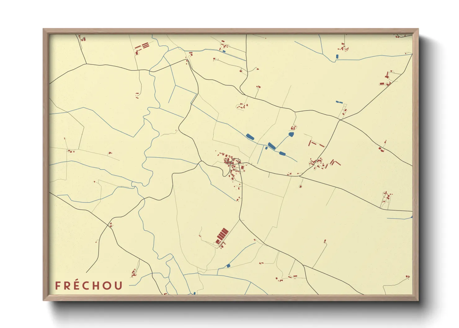 Une affiche de carte sur Fréchou
