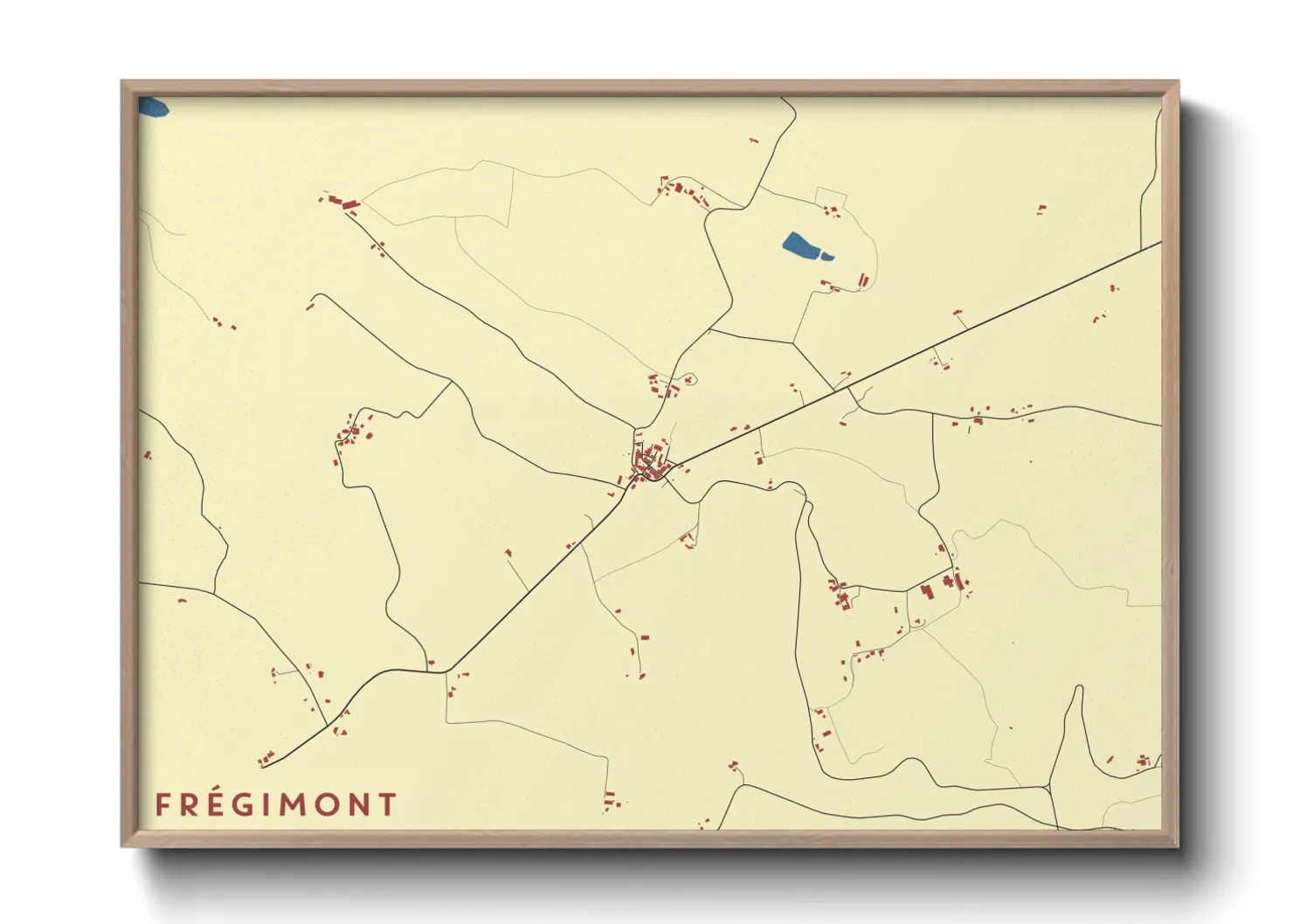 Une affiche de carte sur Frégimont