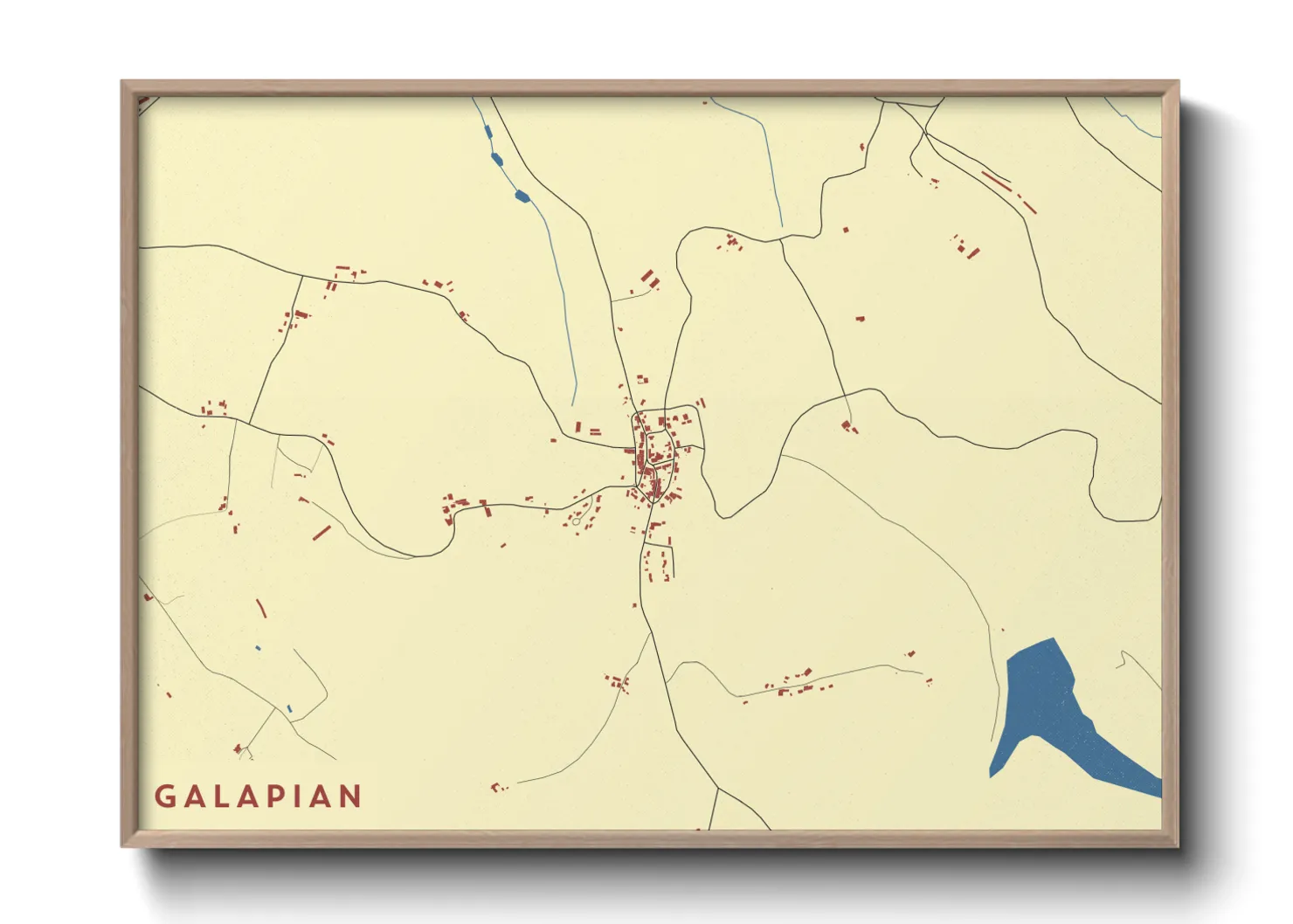 Une affiche de carte sur Galapian