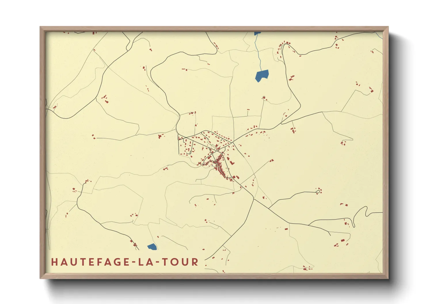 Une affiche de carte sur Hautefage-la-Tour
