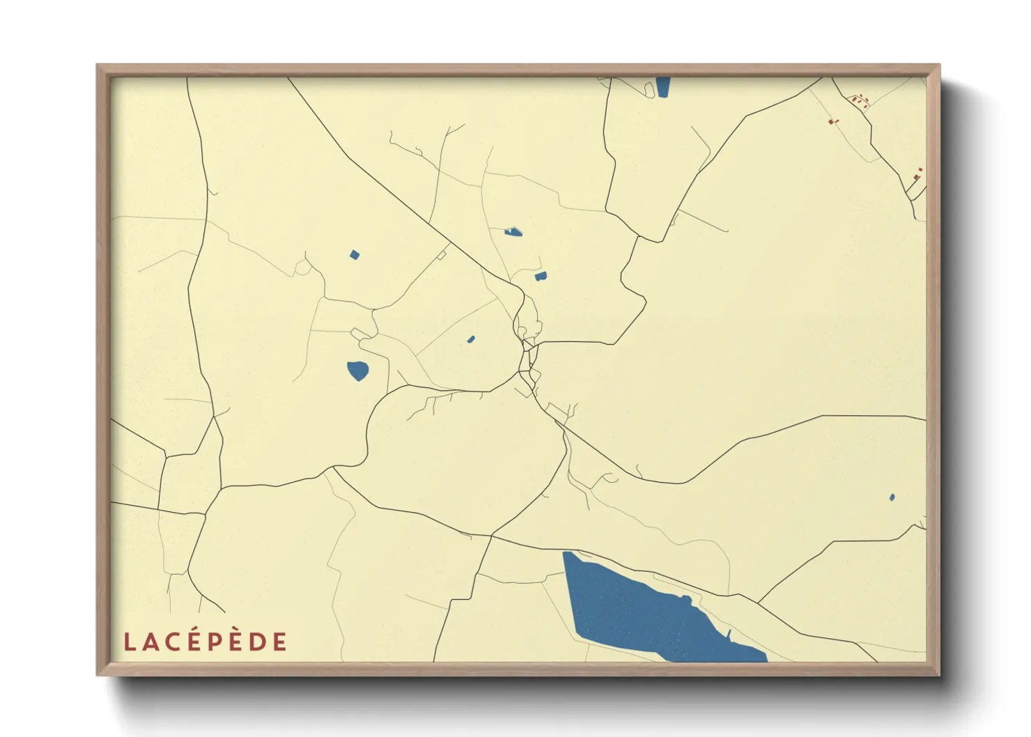 Une affiche de carte sur Lacépède