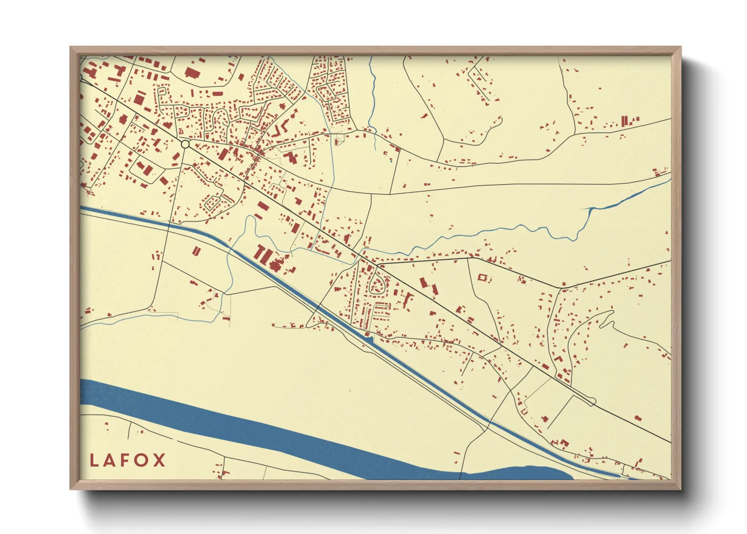 Une affiche de carte sur Lafox
