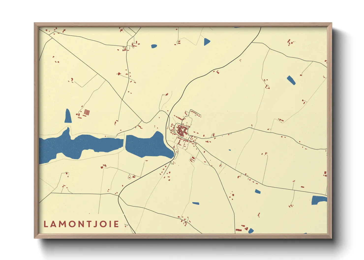 Une affiche de carte sur Lamontjoie