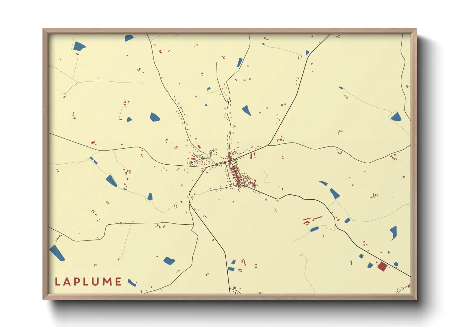 Une affiche de carte sur Laplume