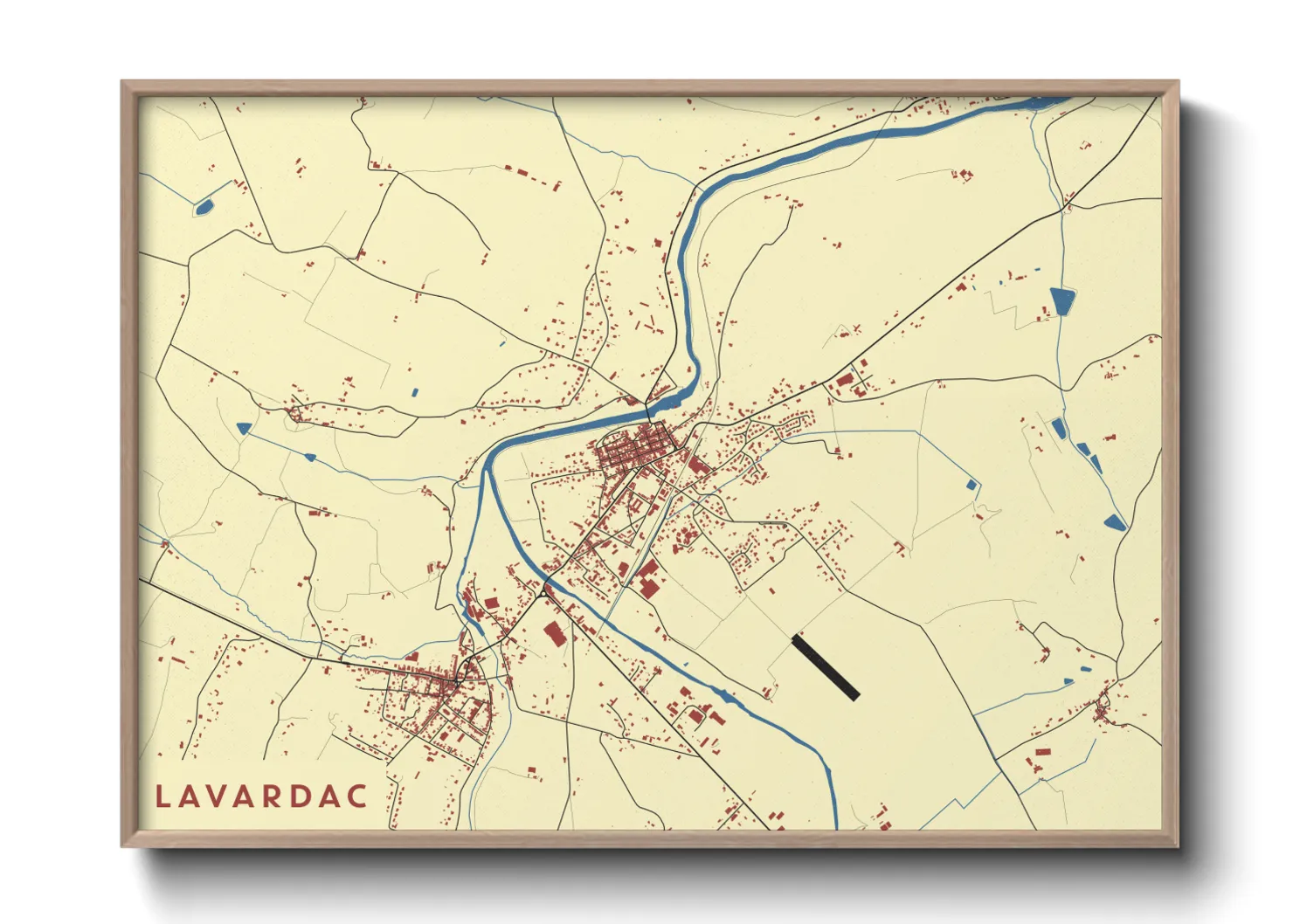 Une affiche de carte sur Lavardac