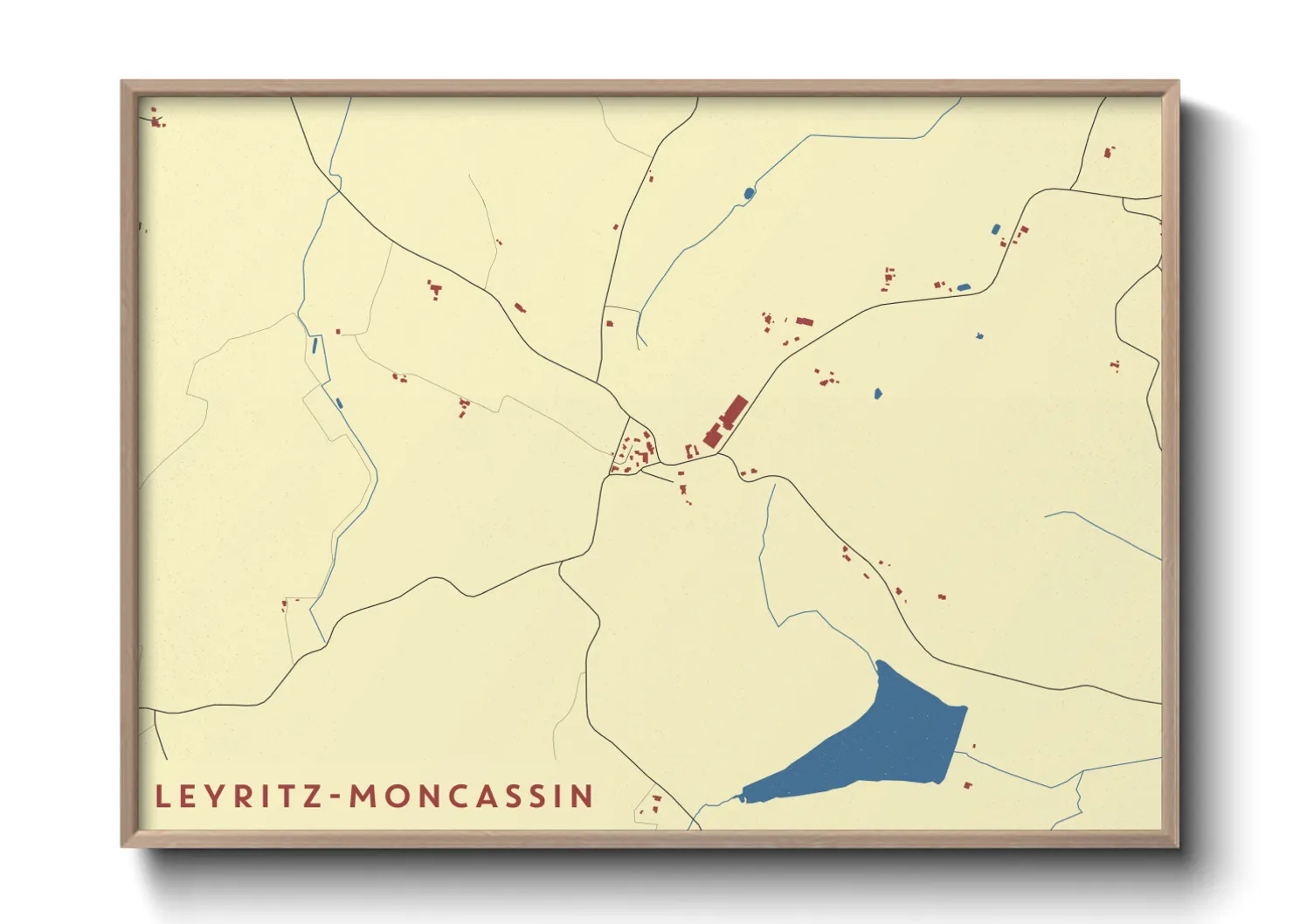 Une affiche de carte sur Leyritz-Moncassin