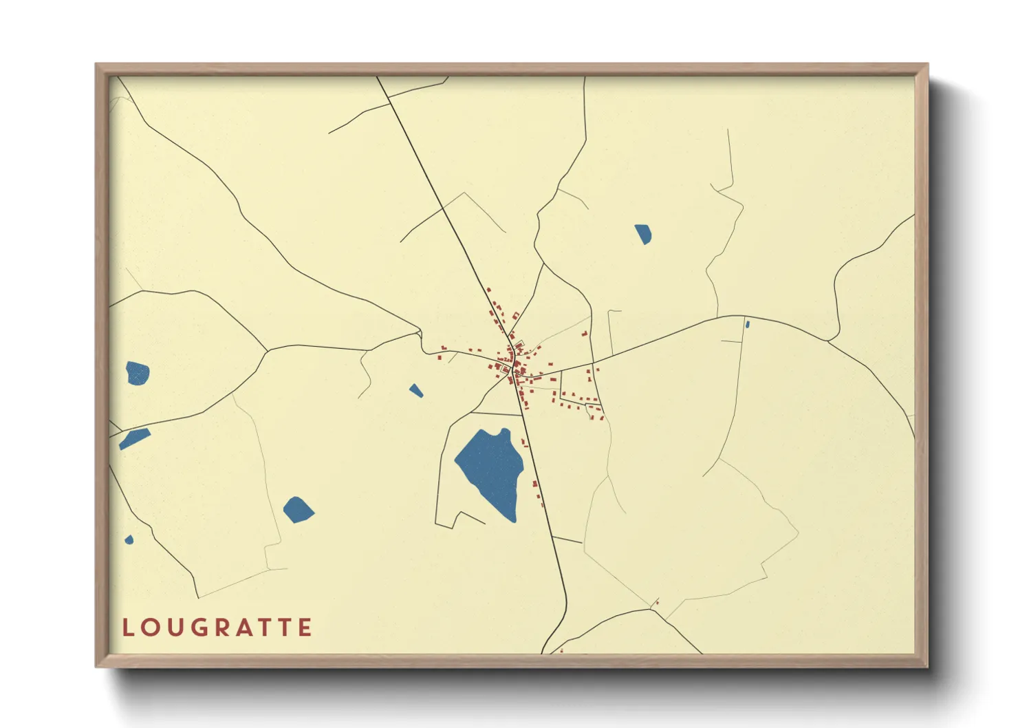 Une affiche de carte sur Lougratte