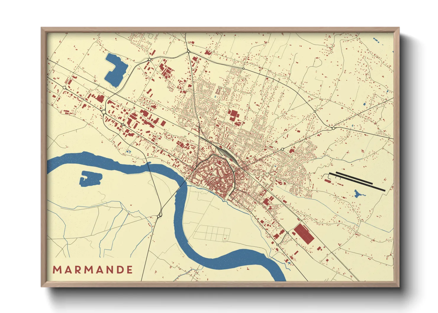 Une affiche de carte sur Marmande