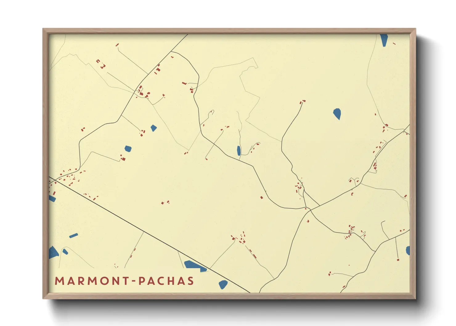 Une affiche de carte sur Marmont-Pachas