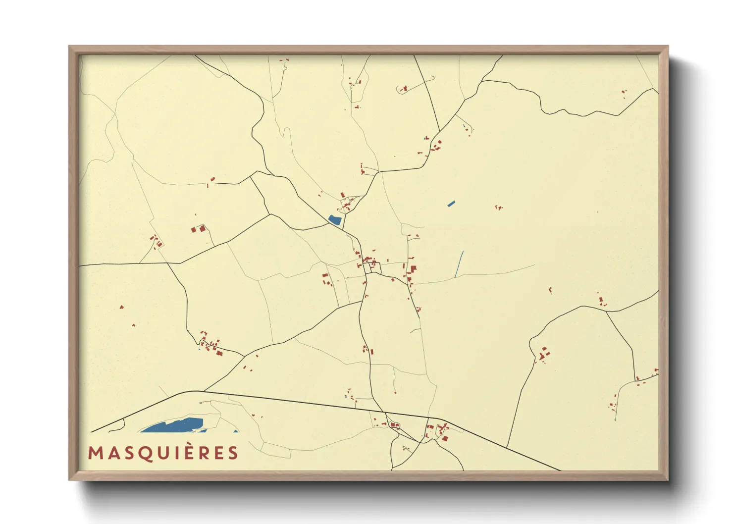 Une affiche de carte sur Masquières