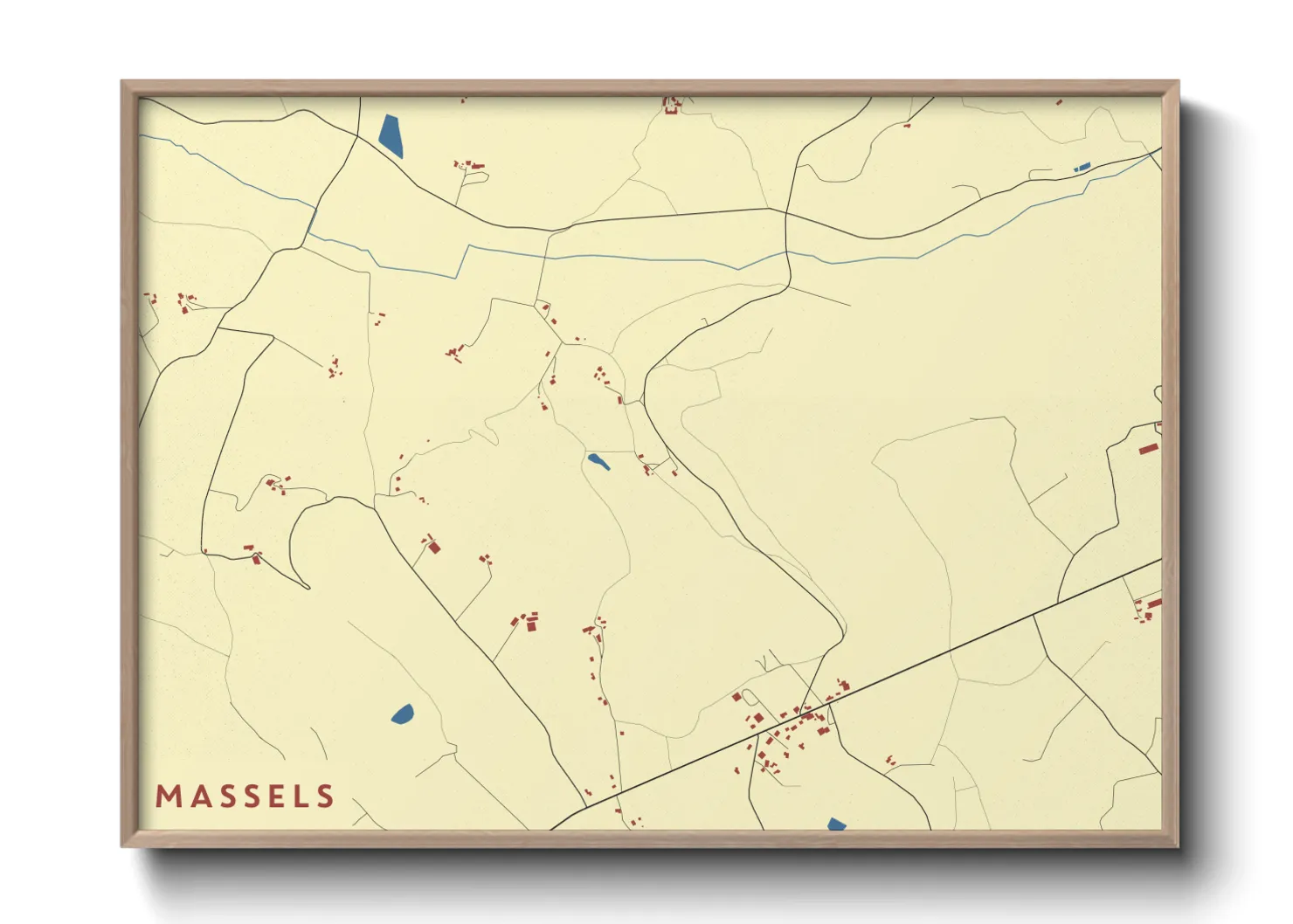 Une affiche de carte sur Massels