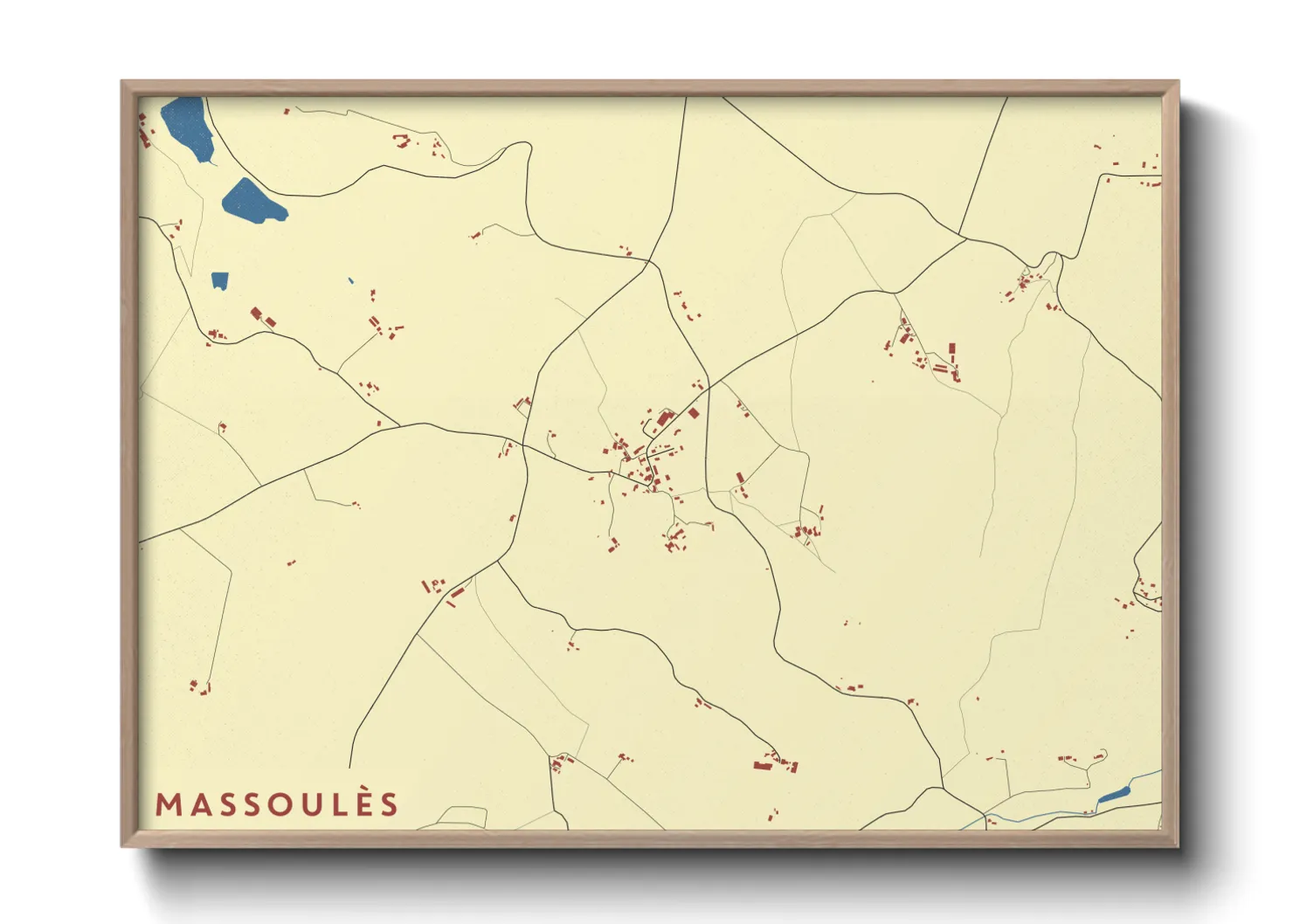 Une affiche de carte sur Massoulès