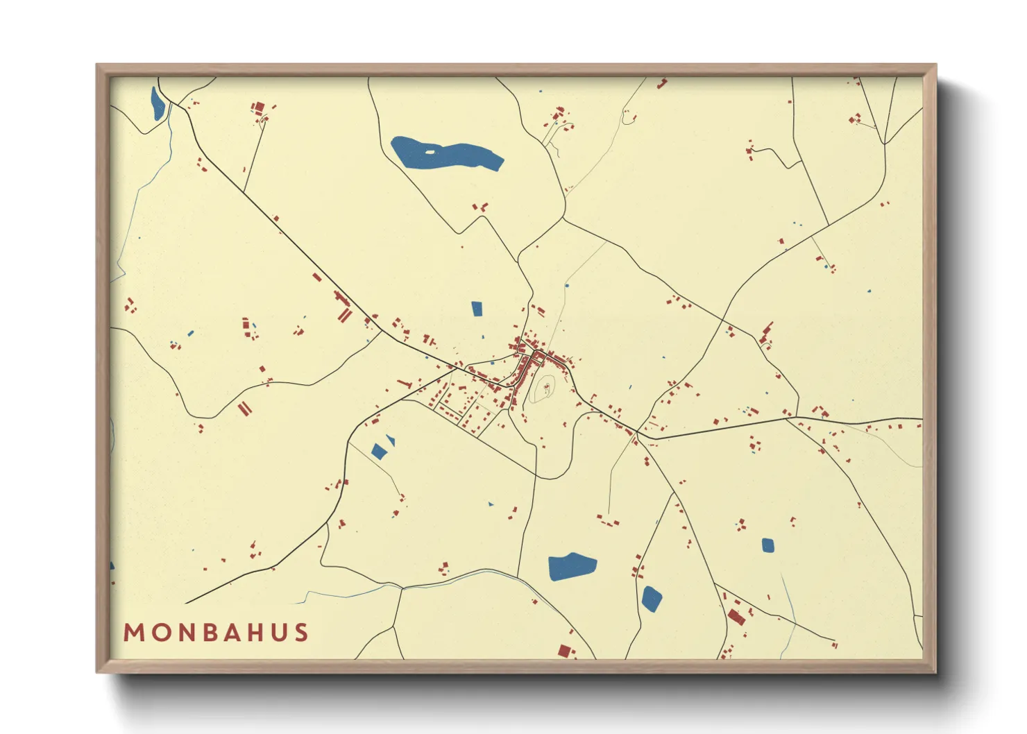 Une affiche de carte sur Monbahus