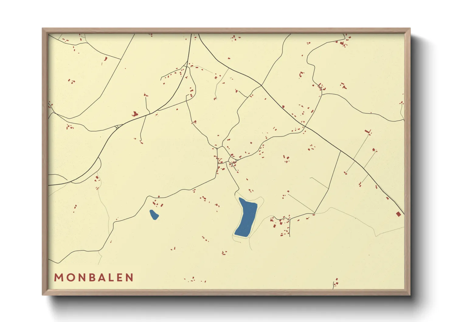 Une affiche de carte sur Monbalen