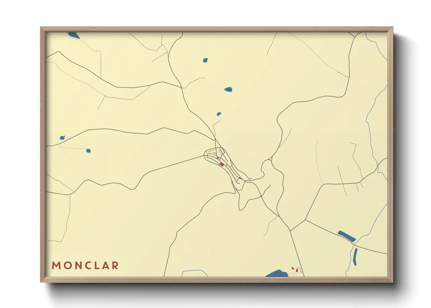 Une affiche de carte sur Monclar