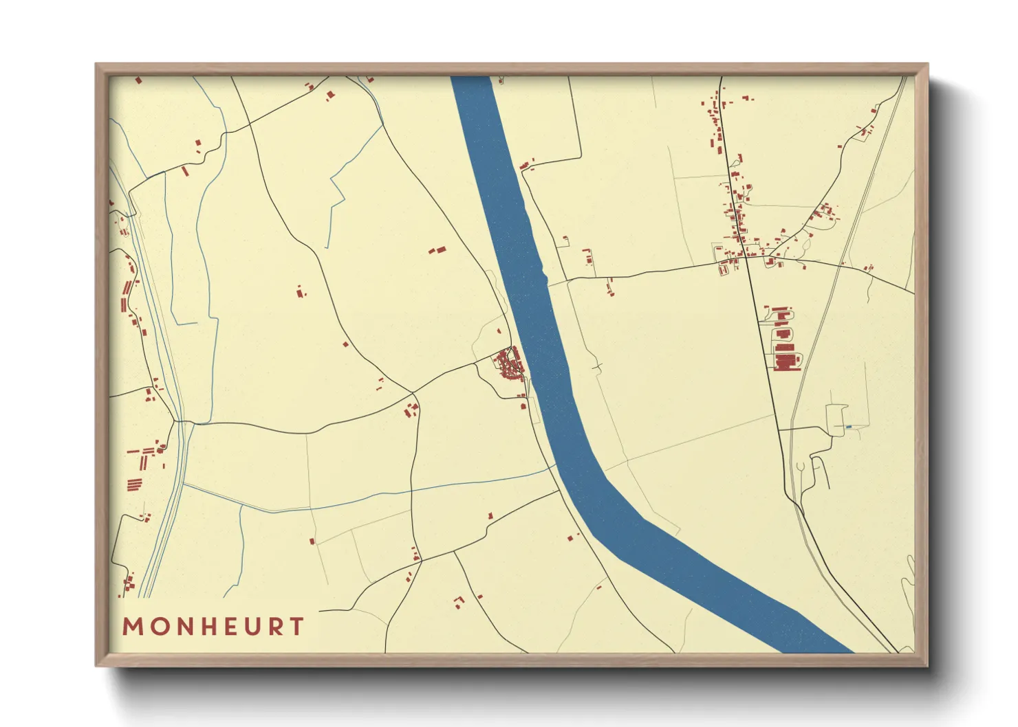 Une affiche de carte sur Monheurt