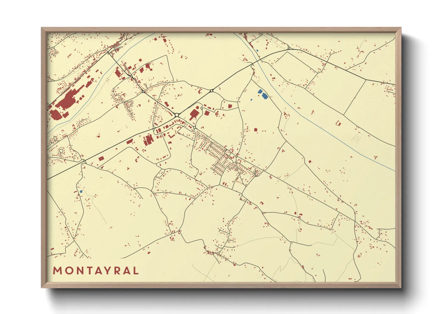 Une affiche de carte sur Montayral