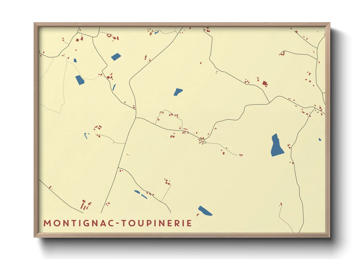 Une affiche de carte sur Montignac-Toupinerie
