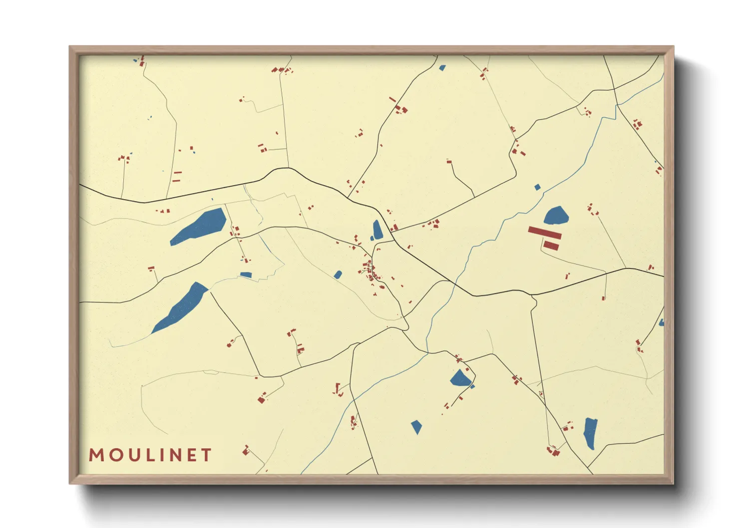 Une affiche de carte sur Moulinet