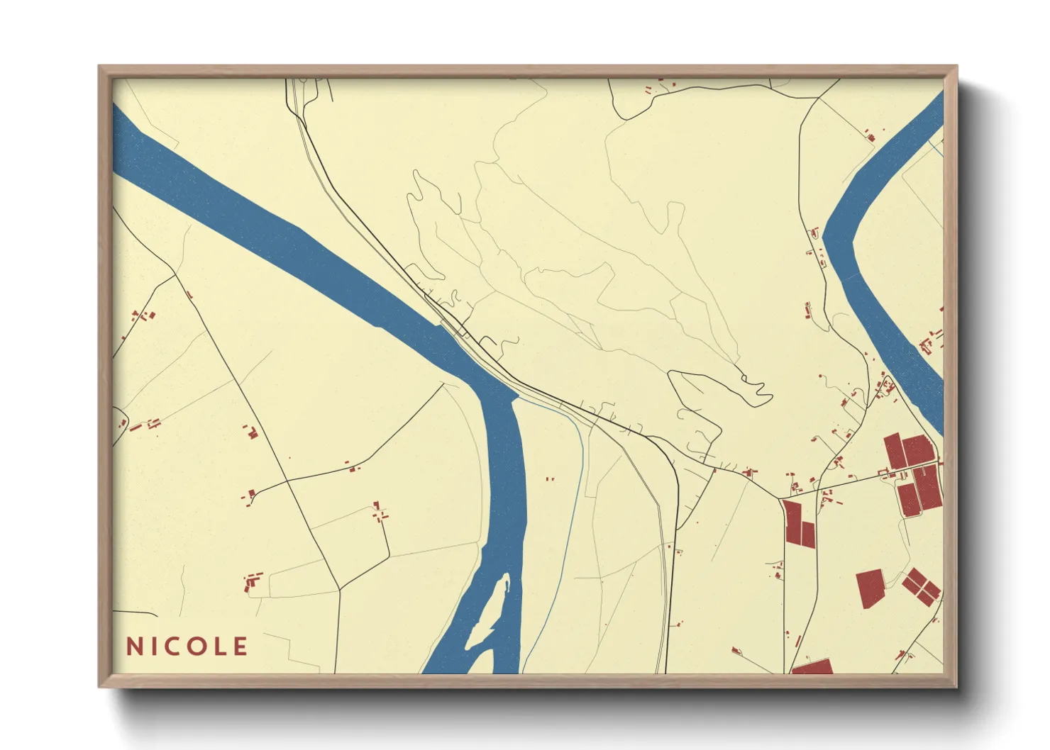 Une affiche de carte sur Nicole