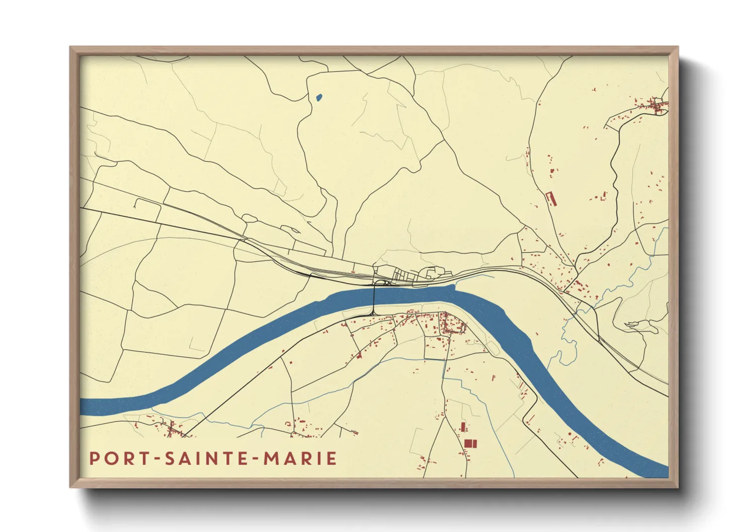 Une affiche de carte sur Port-Sainte-Marie