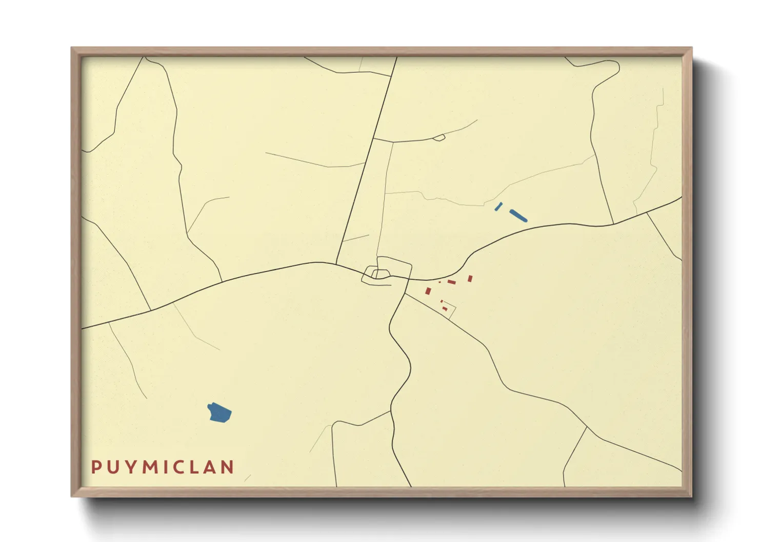 Une affiche de carte sur Puymiclan
