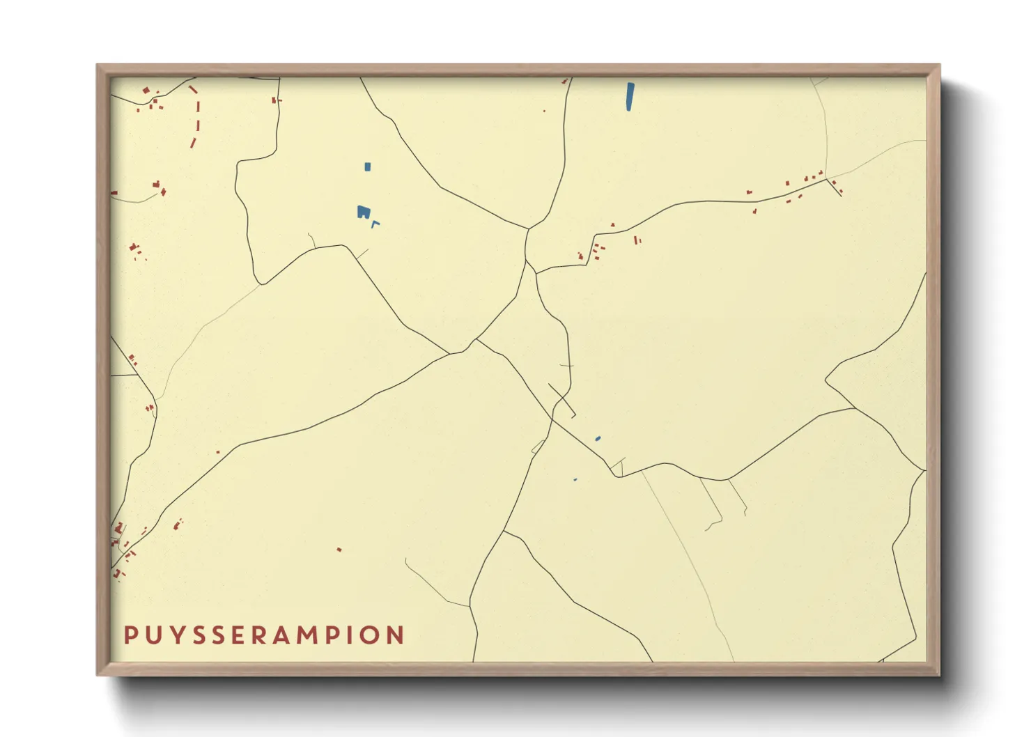 Une affiche de carte sur Puysserampion