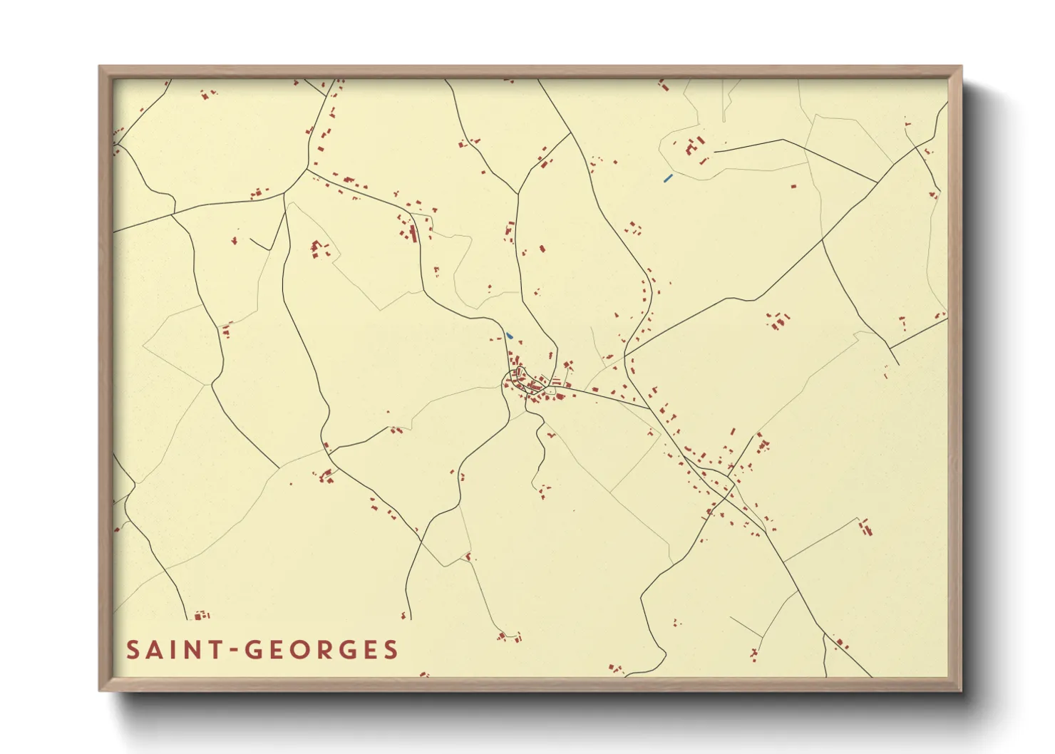 Une affiche de carte sur Saint-Georges