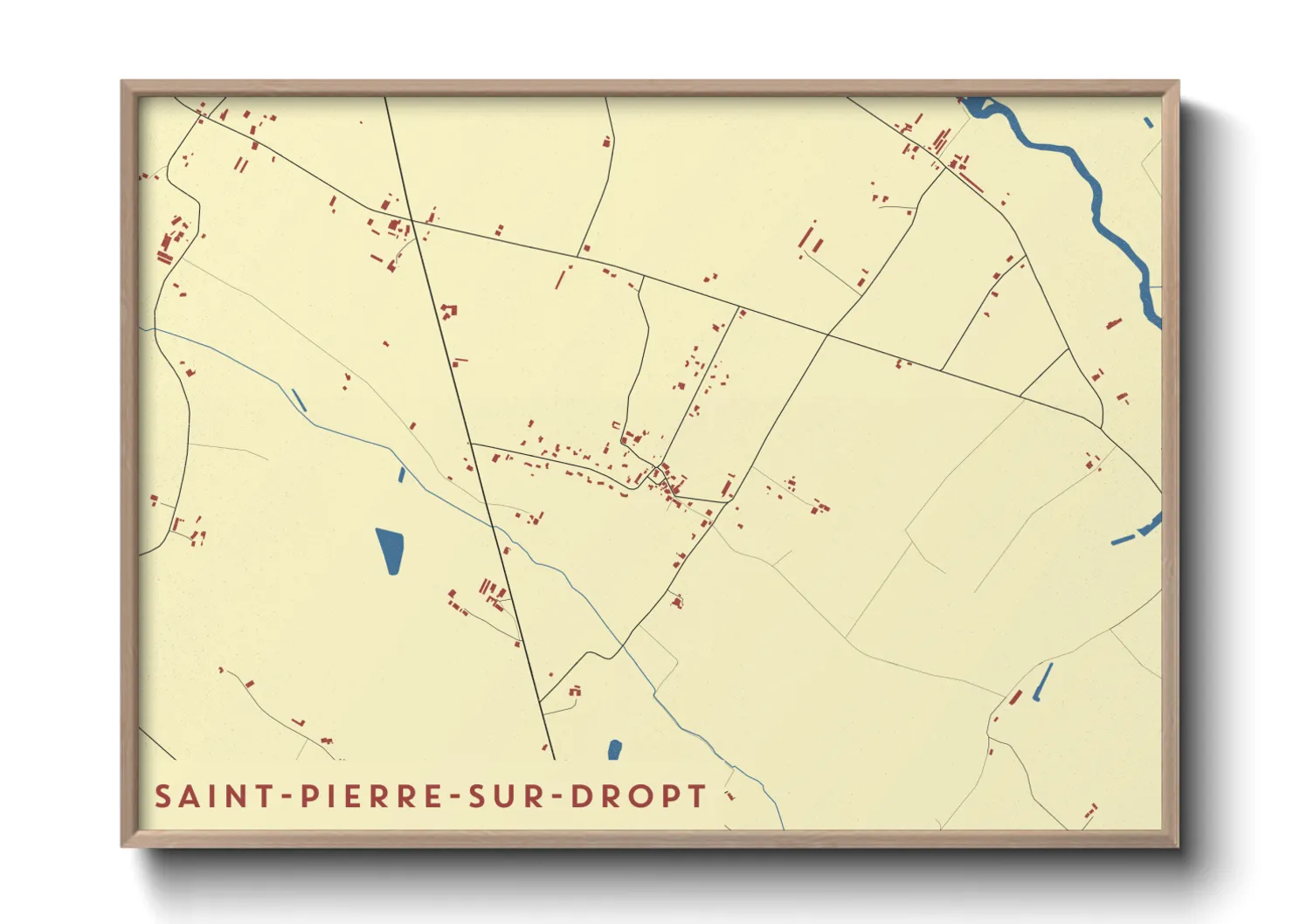 Une affiche de carte sur Saint-Pierre-sur-Dropt