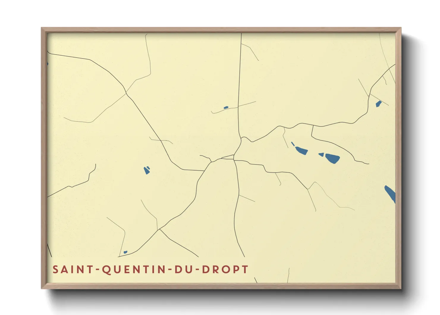 Une affiche de carte sur Saint-Quentin-du-Dropt