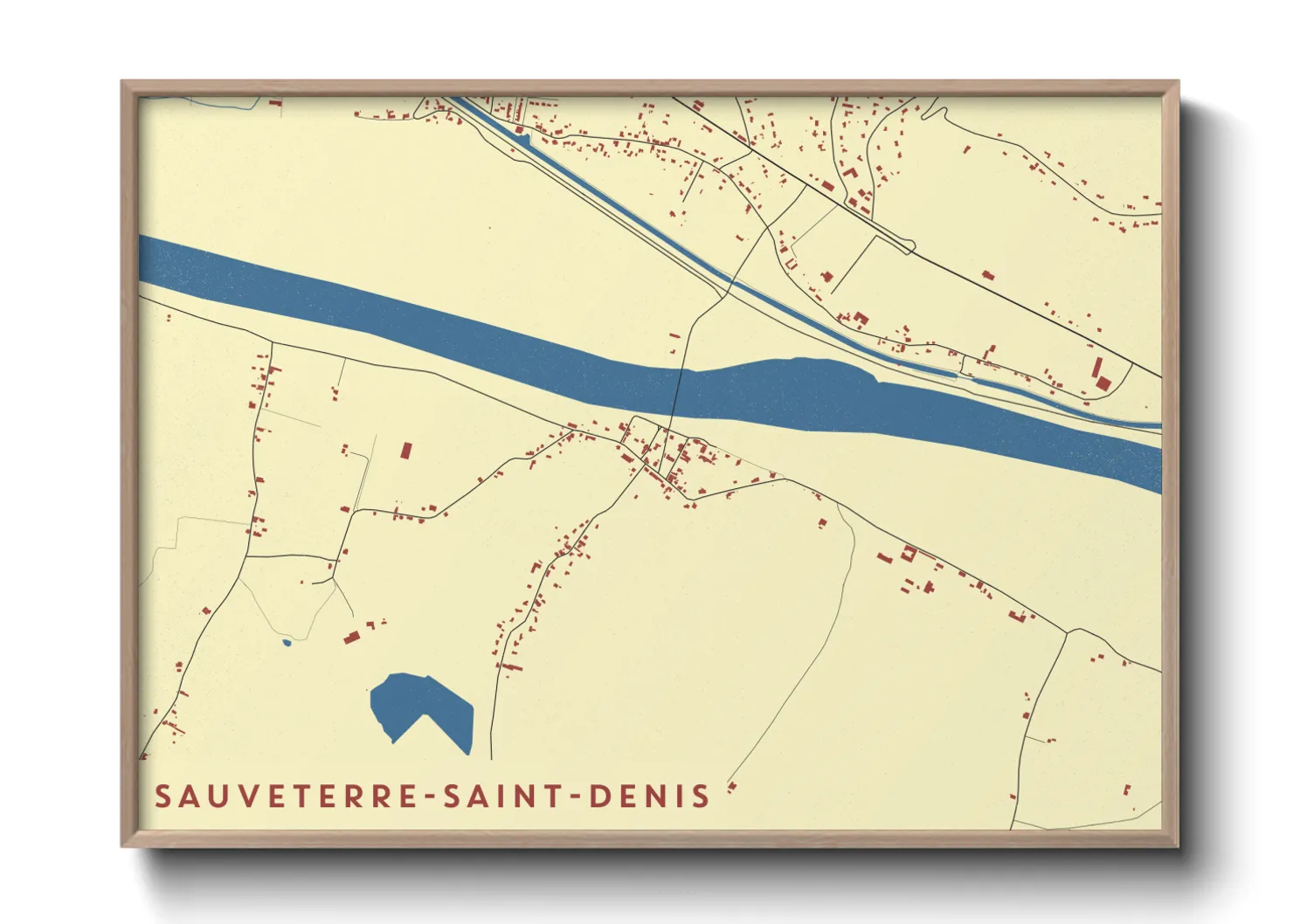 Une affiche de carte sur Sauveterre-Saint-Denis