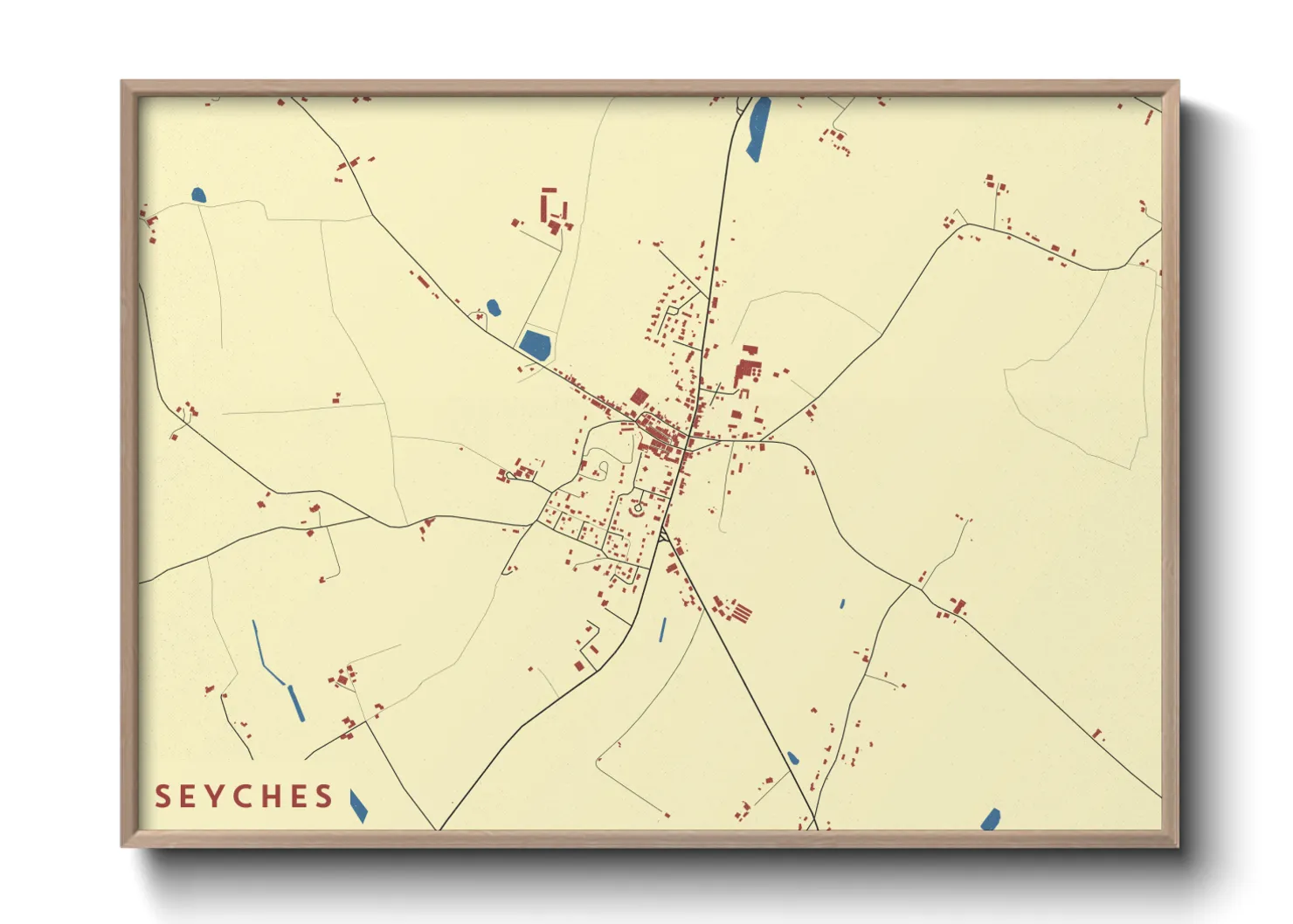 Une affiche de carte sur Seyches