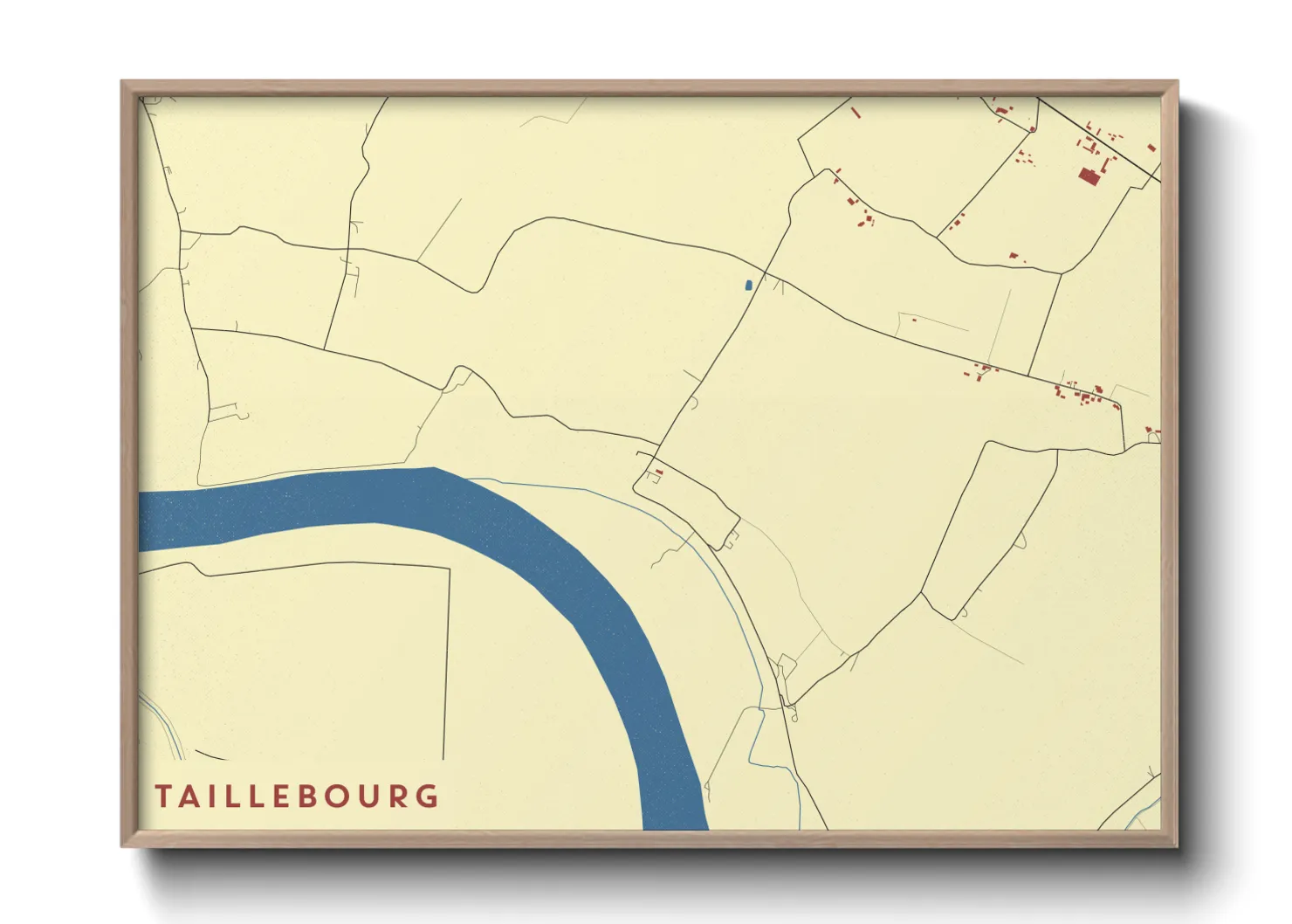 Une affiche de carte sur Taillebourg