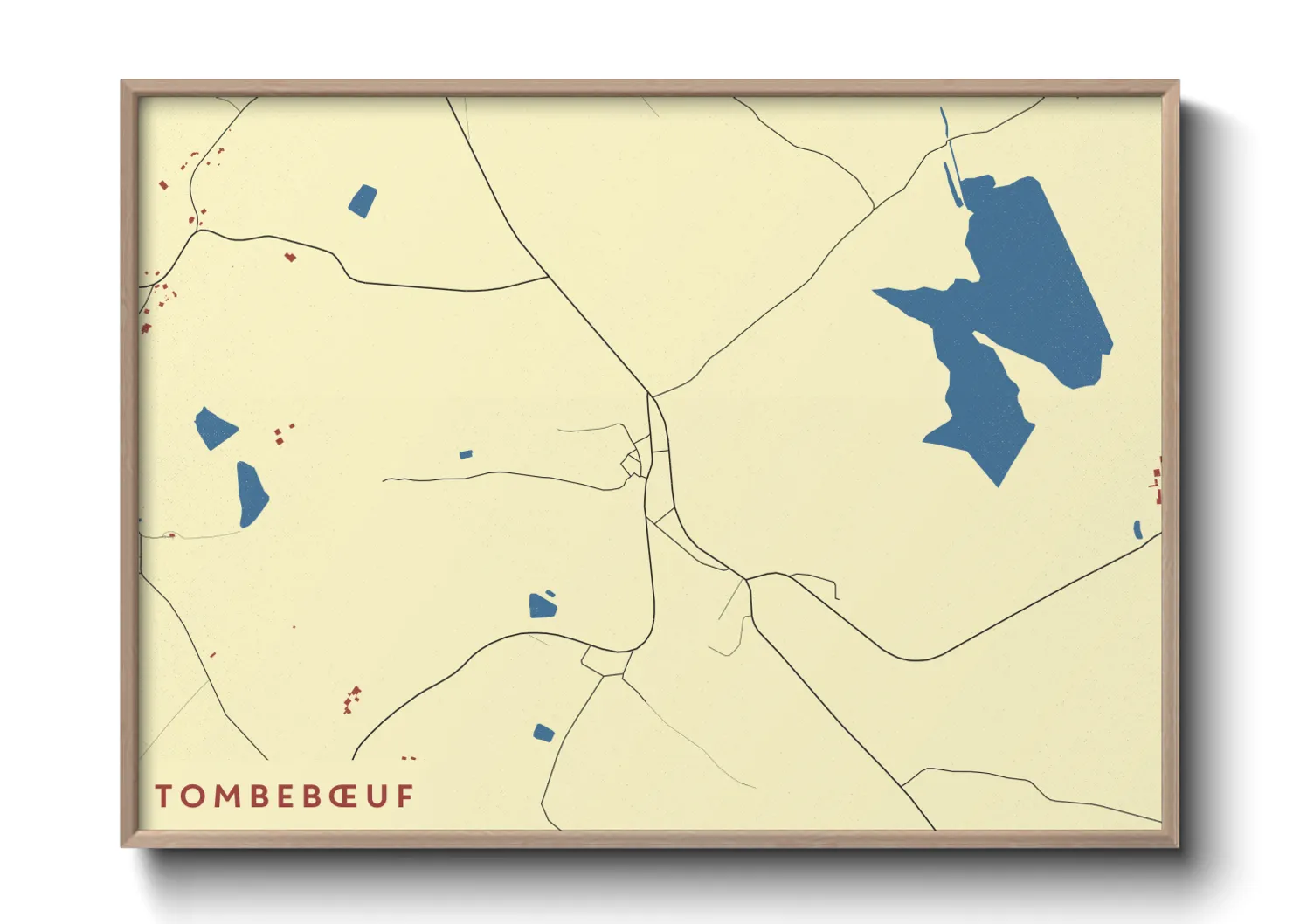 Une affiche de carte sur Tombebœuf